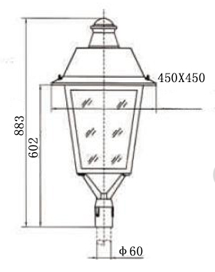 Lumière de jardin à LED 100W (lanterne)